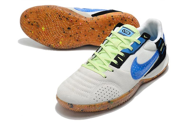 Tênis Futsal Nike Street Gato IC Elite - BRANCO/AZUL/PRETO