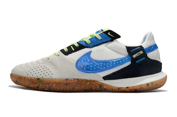 Tênis Futsal Nike Street Gato IC Elite - BRANCO/AZUL/PRETO